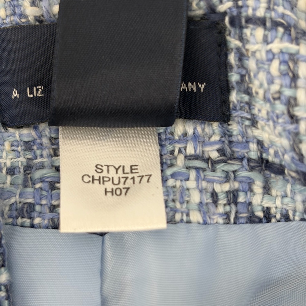 Crazy Horse Liz Claiborne Blue Tweed Blazer Women Size XLP - Picture 7 of 10